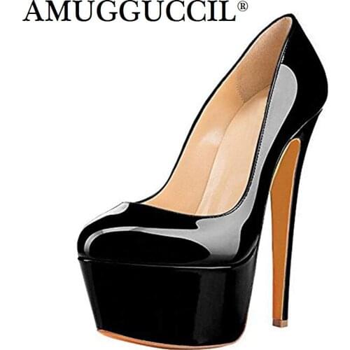 2021New Plus Big Size 35-52 Black Red Nude Blue Fashion Sexy High Heel Platform Spring Female Lady Shoes Women Pumps D1225