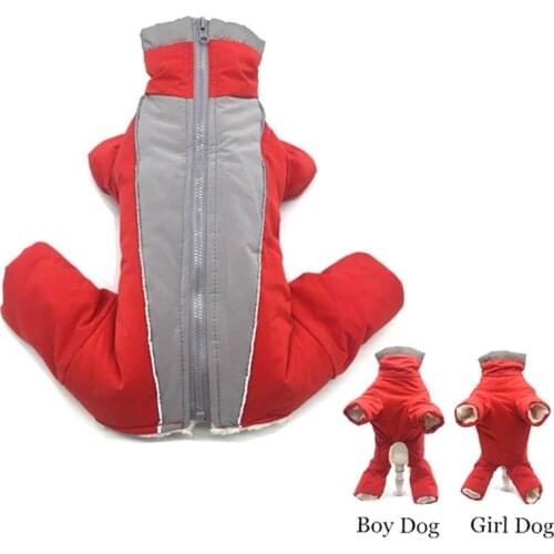 Winter Pet Clothes For Dogs Reflective Waterproof Dog Coat Jacket Warm Fleece Puppy Jumpsuits Chihuahua French Bulldog Clothing