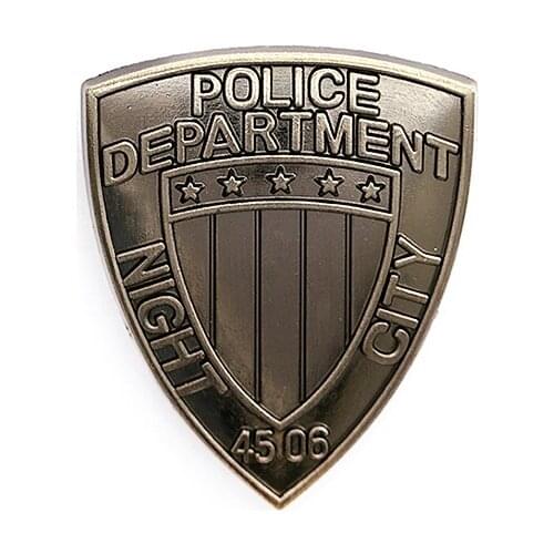 Night City Badge 2077 Cosplay Accessories Police Department Brooch Badge Jacket Coat Punk Brooches Halloween Party Props