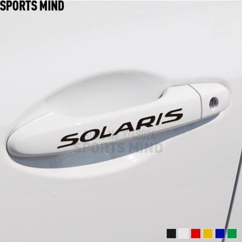 10 Sets Sports Mind Car Sticker Decal Automobiles Car Door Handle Sticker Car Styling For Hyundai Solaris Exterior Accessories