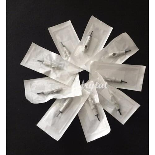 100PCS 1RL gray color Tattoo Permanent Makeup Needles Sterilized Tattoo Machine Needles Permanent MakeUp Aiguille Tatouage