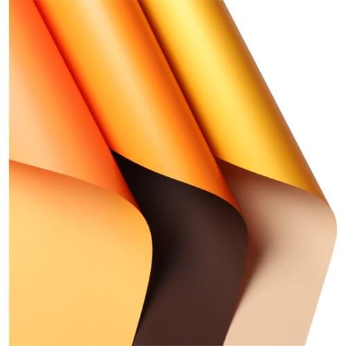 20 pcs Warm Pumkin Color Floral Wrapping Paper 20pcs/lot Flower Bouquet Gift Wrapping Paper Duplex Wrapping Paper