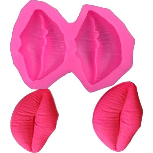 Temptation lips Shape 3D fondant cake silicone mold food grade mastic chocolate pastry candy making para soap Candle tools F0239