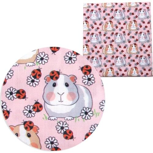 50*145cm Guinea Pig Printed Polyester Cotton Fabric Patchwork for Sewing Dress Cloth Making Puppet DIY Cushion Cover,c10385