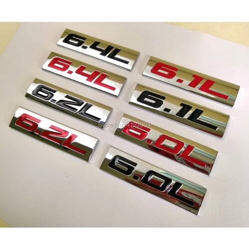 6.0L 6.1L 6.2L 6.4L Energy Emblem Trunk Sticker Decal For CHEVROLET FORD DODGE TOYOTA HONDA GMC