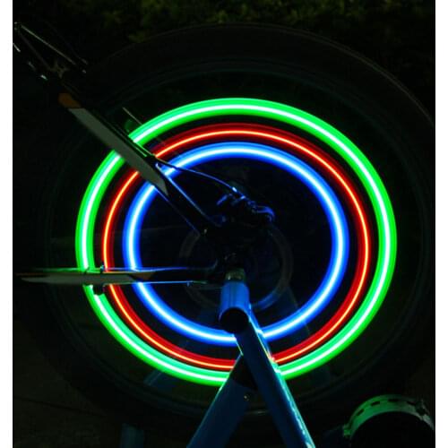 6pcs Bike Wheel Lights Bike Spoke Lights IP67 Waterproof Bicycle Wheel Lights for Safe Cycling Lights LED Neon Lamp Cover Wheel