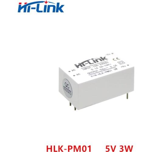 Free shipping 5pcs/lot AC-DC 90-245V 5V3W intelligent household compact switching mini power supply module HLK-PM01W