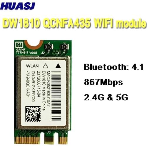 Huasj New DW1810 ac NGFF 433Mbps BT 4.1 WiFi wireless network card QCNFA435 WIFI module