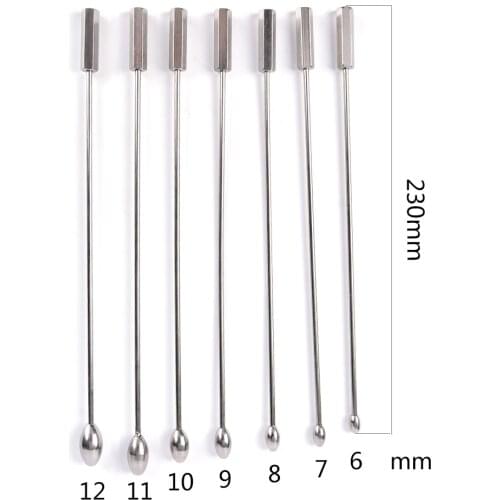 Dia 6/7/8/9/10/11/12mm Electro Shock Urethral Dilators Sex Toys For Men Electro Shock Penis Plug Male Sounding Dilator Chastity