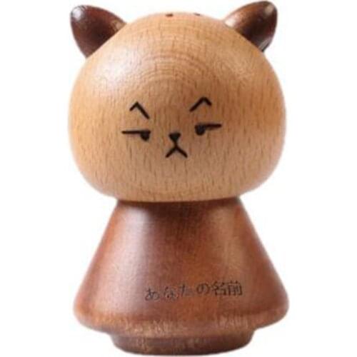 Essential Oil Diffuser Japanese Style Cute Cats Spread Incense Wood Solid Wood Aroma Diffuser Purifying Air Home Furnishings