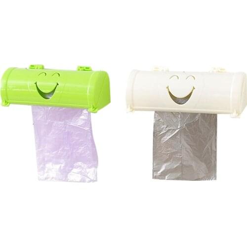 Home Garbage Bags Storage Box Kitchen Bathroom Paste Type Plastic Wall Hanger Container Kitchen Rubbish Bag Storage Racks