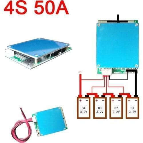 4S 12.8V 50A Lifepo4 lithium iron phosphate BMS battery protection board w balance 3.2v batteries FOR Car start Inverter