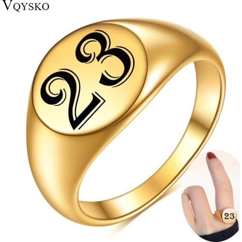 Customized Stainless Steel Number 23 Letter Ring Jewelry For Women Personalized Finger Rings Best Friend Gifts Bague Femme