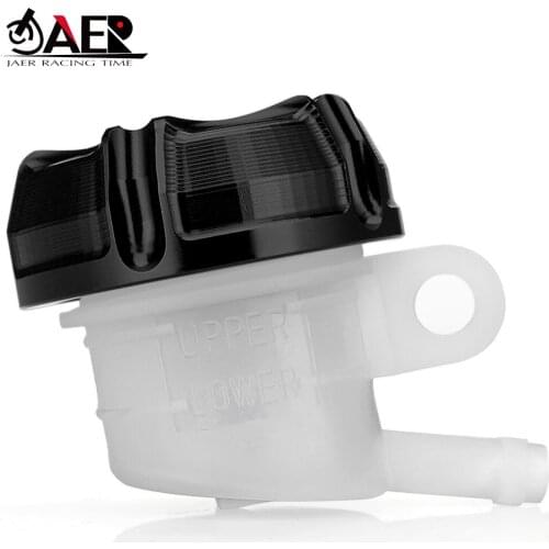 JAER Aluminum Motorcycle Clutch Tank Oil Cup Brake Fluid Reservoir For BMW kawasaki Ktm yamaha YZF R25 mt-07 Honda 8mm Hose