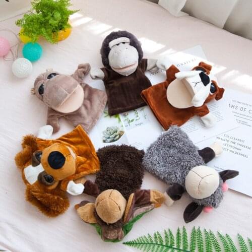 Hand puppet Plush Simulation animal Early education props 25cm soft doll good quality birthday Christmas gift kid