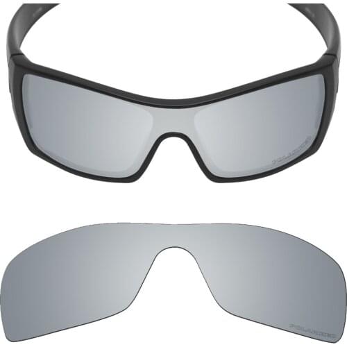 Mryok+ POLARIZED Resist SeaWater Replacement Lenses for-Oakley Batwolf Sunglasses Silver Titanium