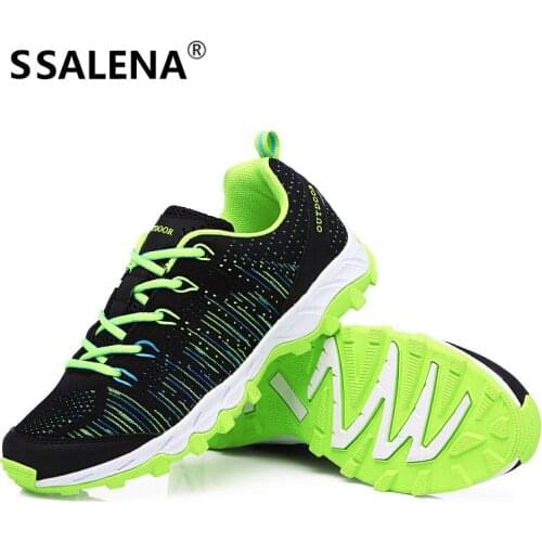 Men Lace Up Hunting Hiking Shoes Male Mesh Breathable Jogging Sport Shoes Men Comfortable Athletic Mountain Sneakers AA51853