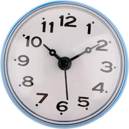 Kitchen Bathroom Wall Clock Waterproof Silent Shower Hanging Decor Wall Clocks With Suckers Home Decoration
