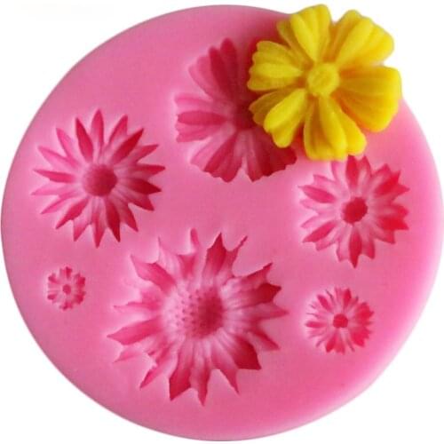 New 3D Flower Silicone Molds Fondant Craft Cake Candy Chocolate Sugarcraft Ice Pastry Baking Tool Mould Soap Mold Cake Decorator
