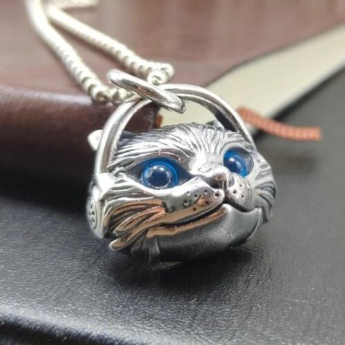 New s925 silver puppet cat necklace Man and Woman pendants original couple creative gifts and lovely personalized silver jeweiry