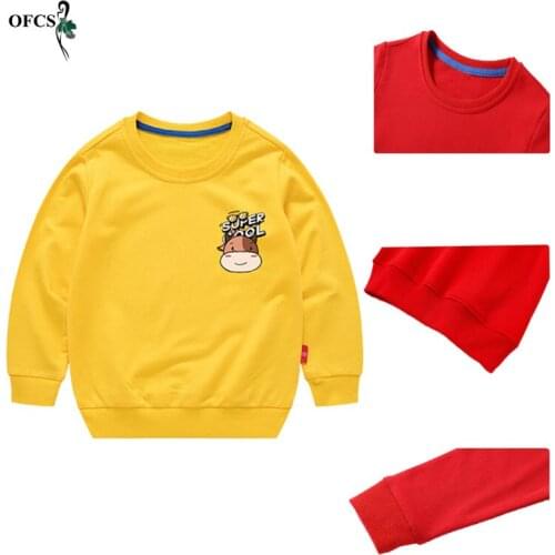 Toddler Boy Clothes Selling Spring Long Sleeves Cotton Hoodie For Girl Cartoon Outwears Sports Sweatshirt For Kids Sweater 2-12Y