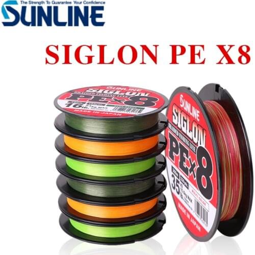 SUNLINE SIGLON PE 8 Strands 150M/200M 100% Original Multicolor Braided Fishing Line Made in Japan Fishing Tackle Weave Wire