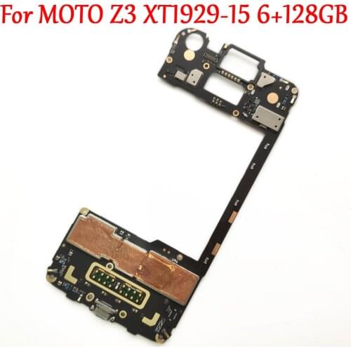 Full Work Original Unlock Motherboard For Motorola MOTO Z3 XT1929 XT1929-15 Logic Circuit Electronic Panel Mainboard 128GB