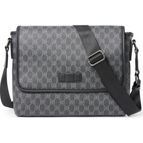 Plaid Luxury Shoulder Bags For Men Business Messenger Crossbody Bag Mens Fashion Designer Man Cross Body Sling Zipper Bags Male