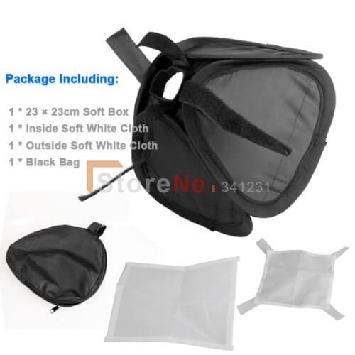 23 x 23cm Soft Box Mini Flash Softbox Diffuser For Flash Speedlight 430EX 580EX SB600 SB800 380EX