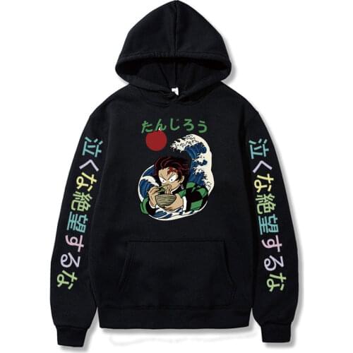 2021 Janpanese Anime Demon Slayer Nezuko Hoodie men Korea Sweatshirts Kawaii streetwear katana