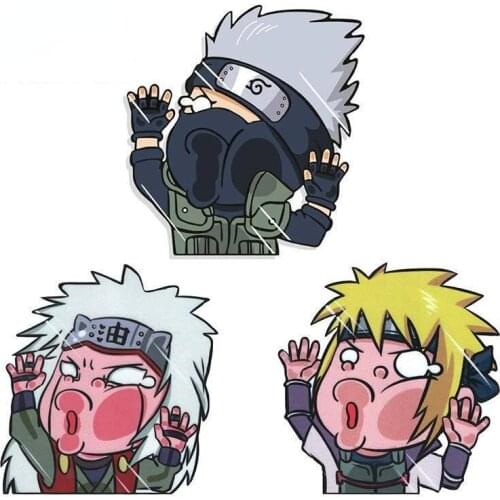 Funny Anime Kakashi Jiraiya Decals Waterproof Anti-UV Car StickerMotorcycle Off-road Laptop Trunk Window Windshield Accessories