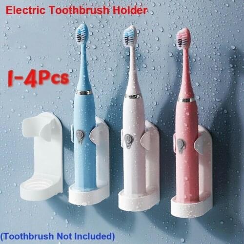1/2/3/4Pcs White Wall Mounted & Freestanding Electric Toothbrush Holder Bathroom Organiser Perfect for Toothbrush