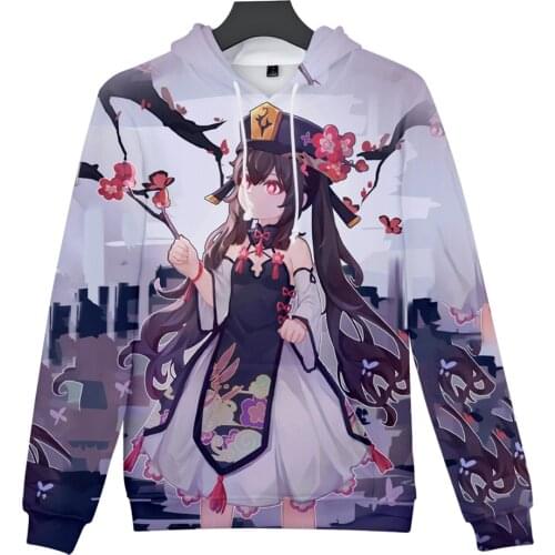2021 Genshin Impact Hu Tao 3D Print Hoodies Sweatshirts Men Woman Fashion Hooded New Trend Casual Pullovers Tracksuit Clothing