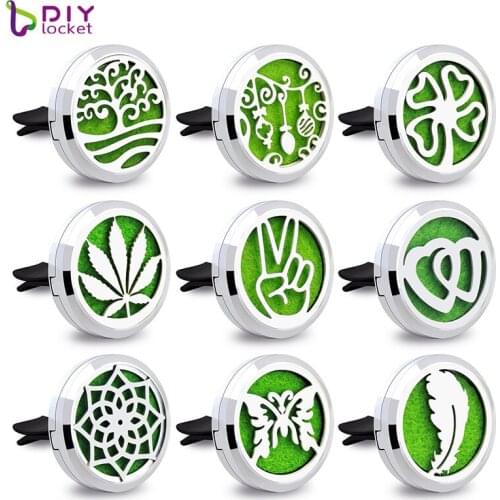 30MM Stainless Steel+Alloy Car Essential Oils Diffuser Fashion Car Aromatherapy Diffuser AP106-280