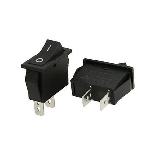 5 Pcs Black AC 15A/250V SPST On Off 2 Position 2 pin Mini Boat Rocker Switch