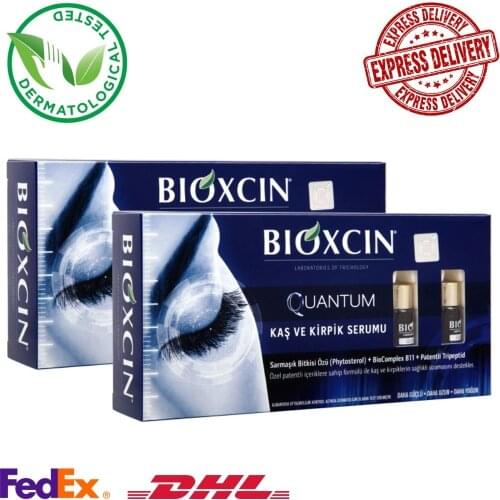 Bioxcin Quantum Eyelash And Eyebrow Growth Serum 2 Box , 2 * 5ml, Stunning Glances Express Delivery