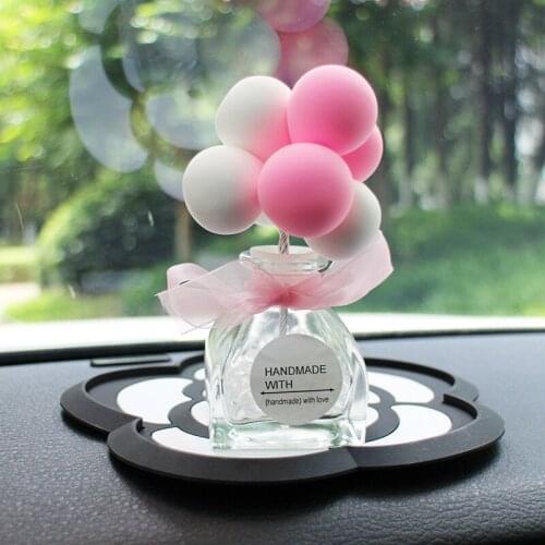 Colorful Balloon Car Furnishing Articles Cute Cartoon Creative Automobile Decoration Wholesale Aromatherapy Bottles 1 Set