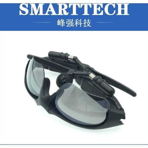 Molded plastic parts for sunglasses with bluetooth headset