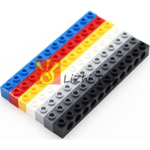 Lizhi Technic 3895 Brick 1x12 with Hole Thick Bricks Model Building Blocks Technic Parts Compatible Accessories Mechanical