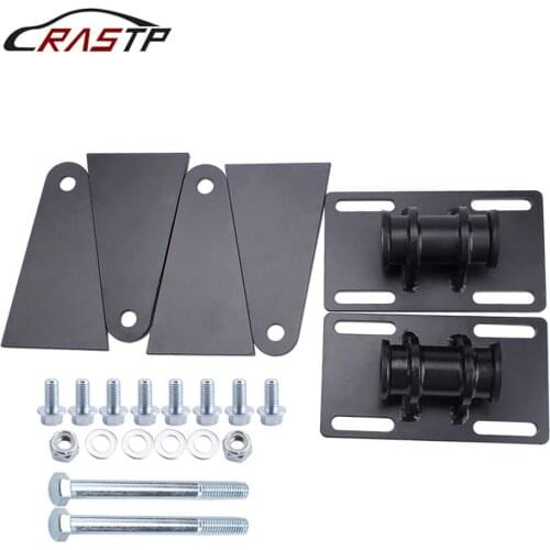 LS Swap Silver Engine Swap Mount Kit Mounts Universal Adjustable Weldable Cut To Fit for LS Swap Conversion 5.3 RS-EM1019