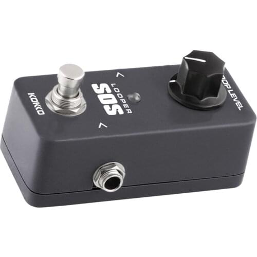 Mini Effect Pedal Looper SOS with True Bypass for Electric Guitar Black
