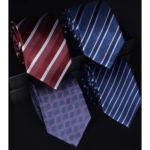 Fashion Men Accessories Luxury Tie Silk Skinny Tie Striped Shirt Men Gift Neckties Luxury Silk Tie