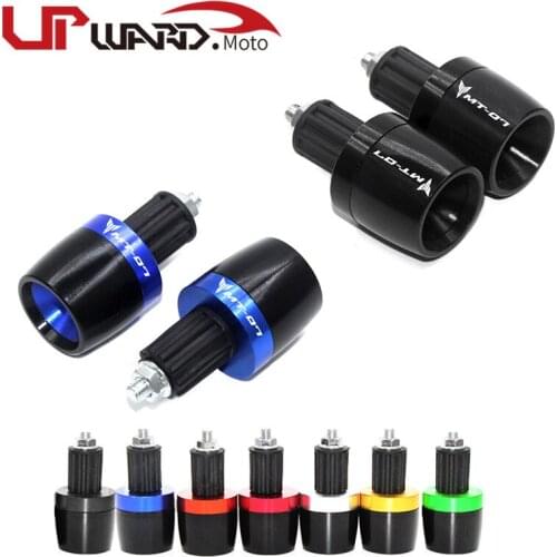 Motorcycle Accessories 7/8" Handle Bar Grips Ends Counterweight Cap Plug Sliders Universal Handlebar For Yahama MT07 MT 07 MT-07