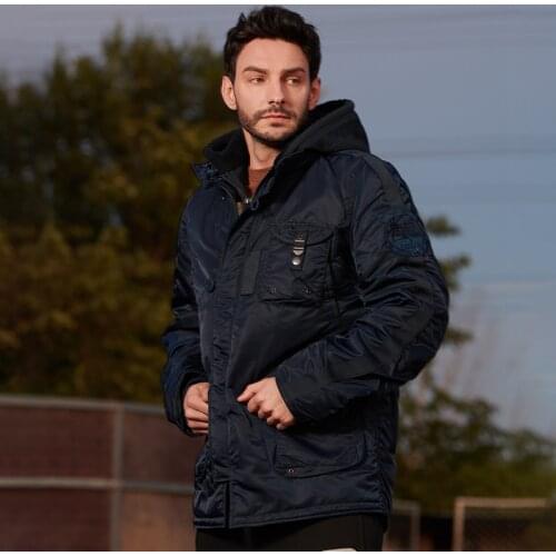 Mens winter warm fashion hooded jacket