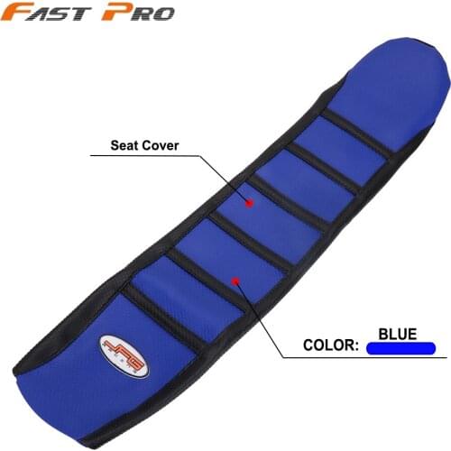 Pro Rib Ribbed Blue Gripper Soft Rubber Seat Cover For YZ250F 2010-2013 10 11 12 13 Motorcycle