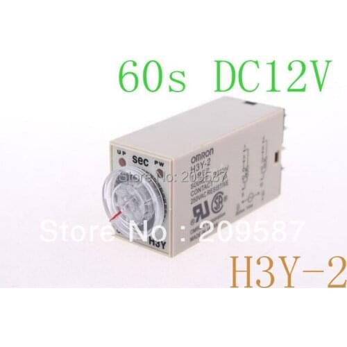 Timer relay H3Y-2 H3Y 250V 5A 60sec 60s DC12V 12VDC