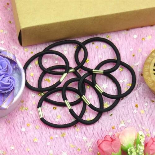 48PCS/LOT Simple Black Elastic Hair Bands For Girls Bohemian Headband Scrunchy Korean Bow Kid Hair Accessories For Women NEW