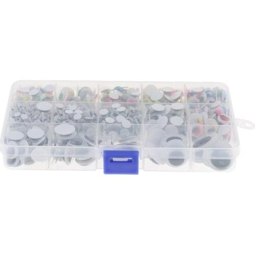 1100x 5-25mm Wiggly Google Googly Eyes Self-adhesive Scrapbooking DIY Craft