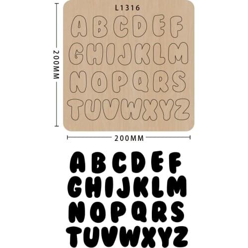 DIY letter wooden die cutting-dies for scrapbooking cut die making decor supplies dies template