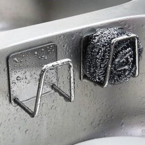 Stainless Steel Drain Rack Cleaning Ball Sink Cover Storage Rack Kitchen Supplies Wall-Mounted Household Water Filter